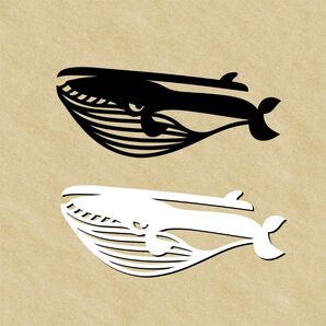 KUJIRA Surf サーフィン/アウトドアカッティングステッカー 2枚組