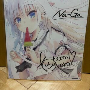 Summer Pockets 鳴瀬しろは 描き下ろし 色紙 / Na-Ga 複製 サイン