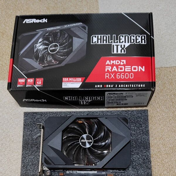 中古 グラフィックボード AMD RADEON RX6600 ASRock CHALLENGER ITX