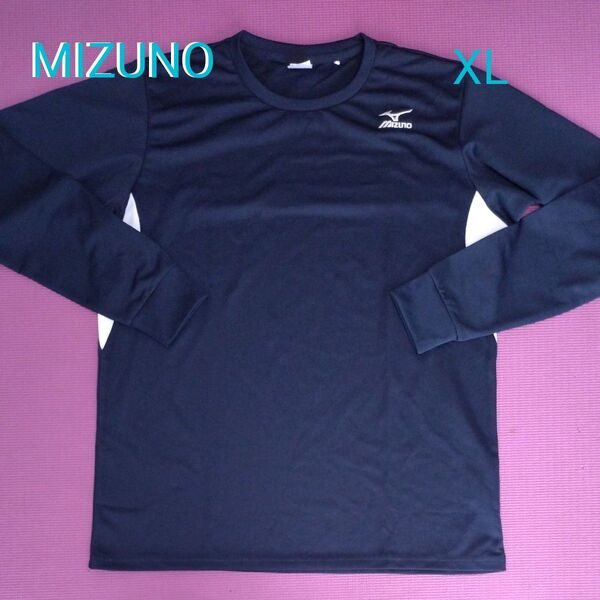 MIZUNO ミズノ 長袖 ロンT 速乾 ネイビー 長袖シャツ 吸汗 速乾