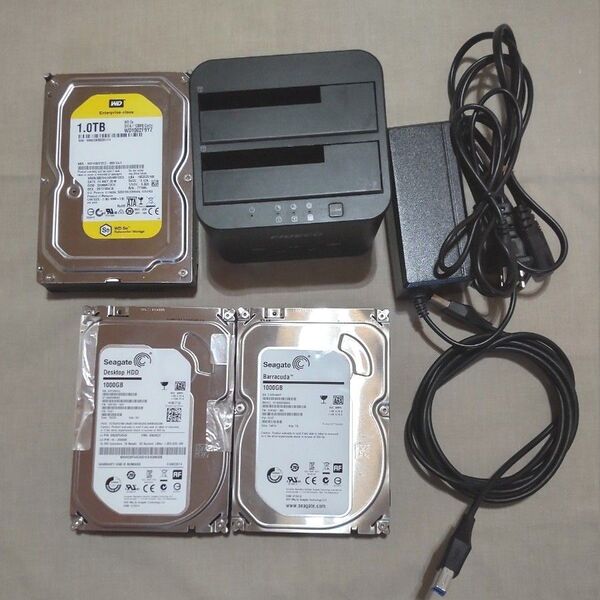 HDD 1TBx3 デュプリケーター クローン FIDECO スタンド