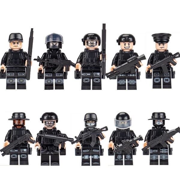 レゴ互換 特殊部隊 SWAT 軍隊 ミニフィグ 10体