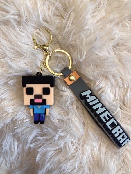 マイクラ マインクラフト スティーブ マスコットキーホルダー ジャラジャラ