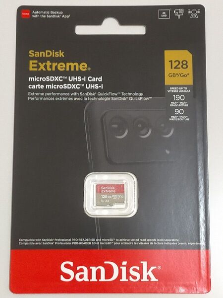 SanDisk Extreme microSDカード 128GB SDSQXAA-128G-GN6MN