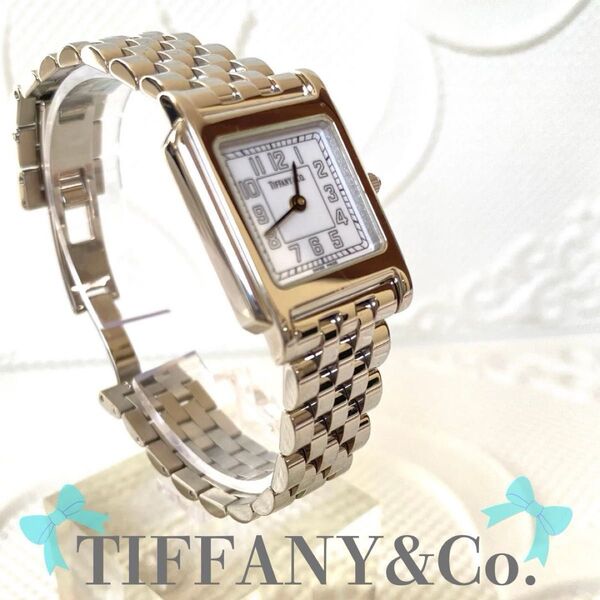 最終値下げ★ TIFFANY&Co. Vintage Watch クラシック スクエア アラビアン クォーツ シルバー 人気モデル