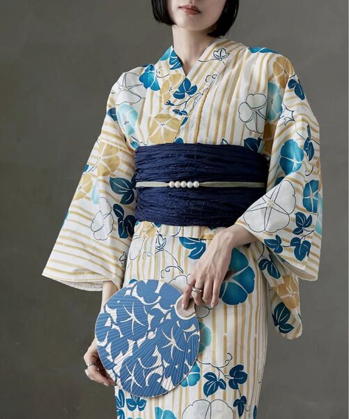 asaka セパレート 二部式 浴衣 しわ兵児帯 2点セット
