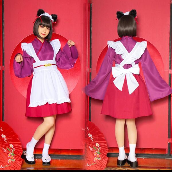 クリアストーン 猫×和風メイド