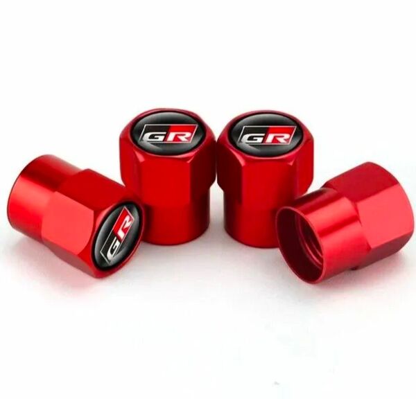 【大特価】GR エアーバルブキャップ 4PCS 赤