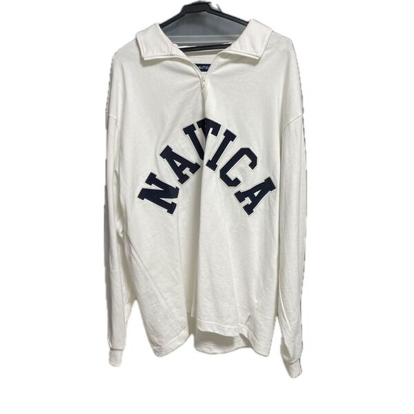 NAUTICA/ノーティカ Arch Logo Half Zip L/S Tee/アーチロゴ ハーフジップ ロングスリーブTシャツ