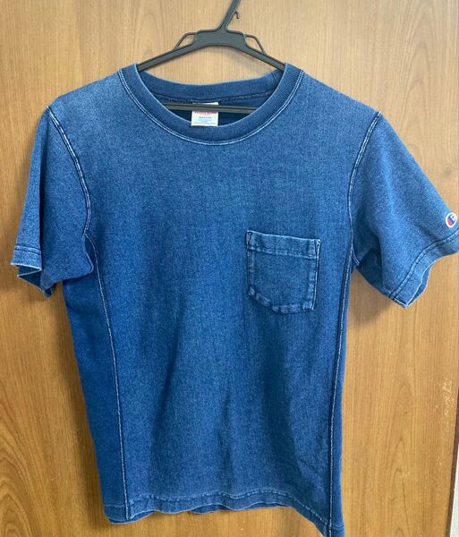 チャンピオン インディゴブルー Tシャツ Mサイズ