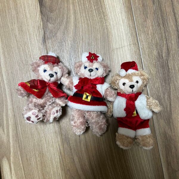 ダッフィー シェリーメイ クリスマス ストラップ ぬいぐるみバッジ ディズニー TDS Disney