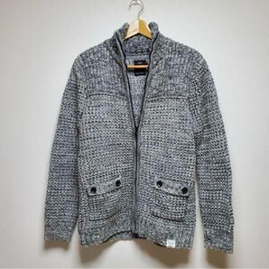 AZUL by moussy アズール ニット ジャケット グレー アウター M
