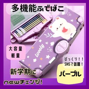 筆箱 ペンケース 多機能 小学生 マグネット筆入 ふでばこ 箱型 かわいい