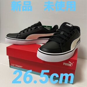 新品 PUMA プーマ Vコートバルク 黒白 メンズ 26.5cm