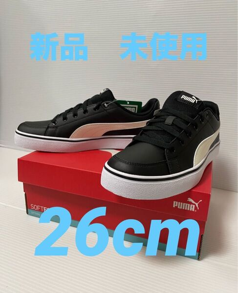 新品 PUMA プーマ Vコートバルク 黒白 メンズ 26cm