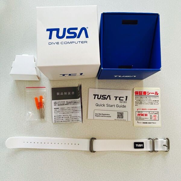 TUSA ダイブコンピュータ TC1 ホワイト 中古品