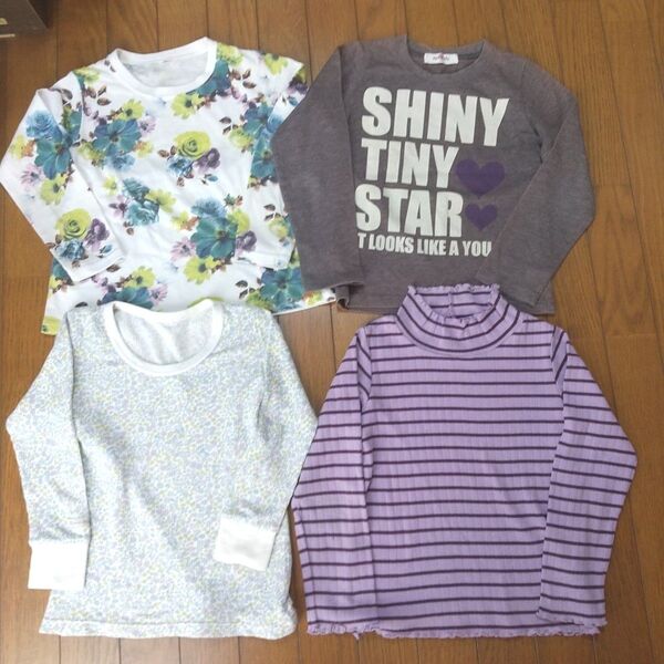 120 長袖カットソー ロンT Tシャツ ティシャツ 女の子 子供服 キッズ インナー 長袖 トップス まとめ売り