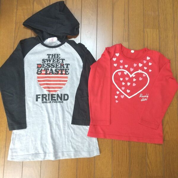 120 長袖カットソー ロンT 長袖ティシャツ 女の子 チュニック まとめ売り Tシャツ 長袖 キッズ 子供服 長袖Tシャツ