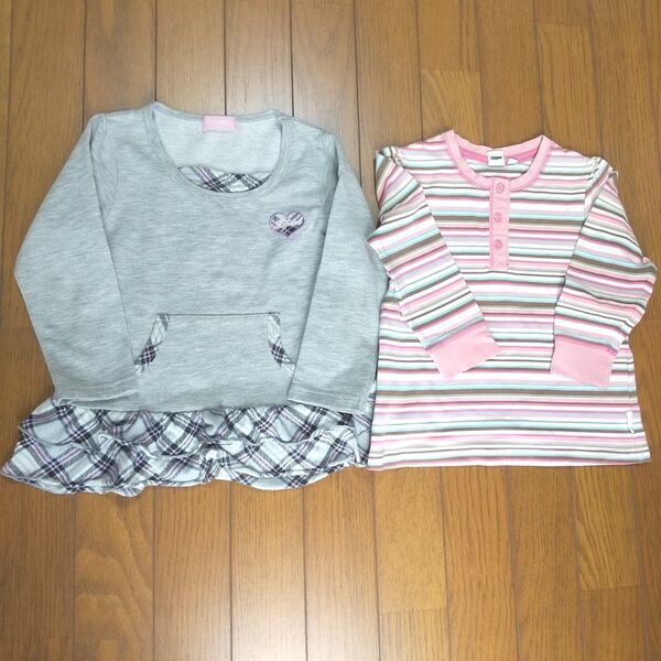 100 トップス キッズ 子供服 ロンT OSH KOSHなど 長袖カットソー トレーナー Tシャツ 女の子 女子 長袖