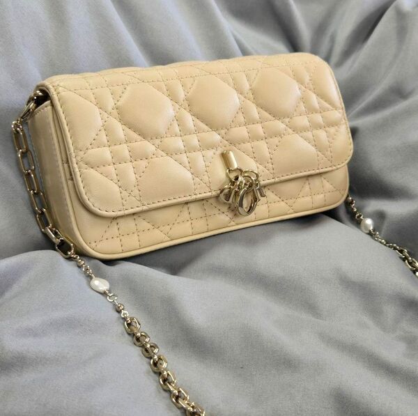 【未使用】 Dior My Dior フォンポーチ カナージュ ラムスキン ※最安値なので値下げ不可です