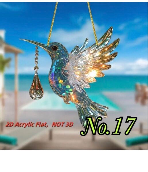 No.17【再入荷】幸せをよぶ鳥 アクリルサンキャッチャー