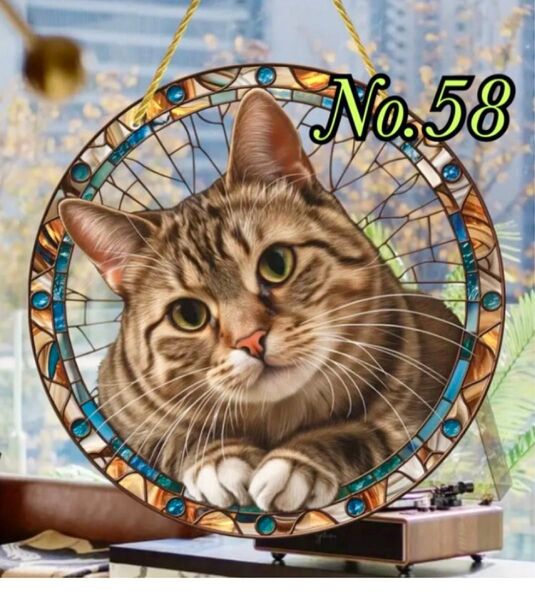 No.58 サンキャッチャー 猫ちゃん 吊るし インテリア 雑貨