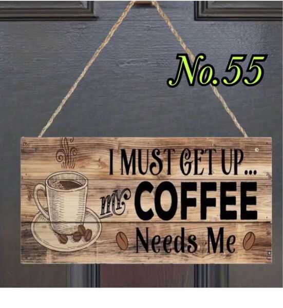 No.55 木製ボード サンキャッチャー コーヒー看板 インテリア 雑貨 小物 ガーデニング