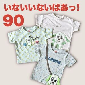 いないいないばあっ! Tシャツ 90 3枚セット まとめ売り わんわん 保育園着