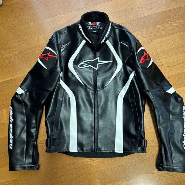 バイク用レザージャケット バイクジャケット ライダースジャケット 美品 プロテクター付き 3XL 4L