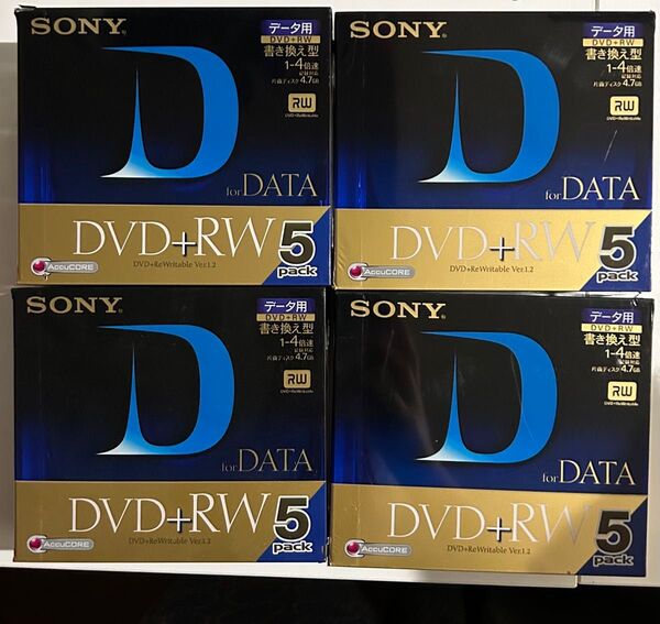 ソニー 5DPW47G DVD+RW 1-4倍速 スタンダード 5枚組×4セット