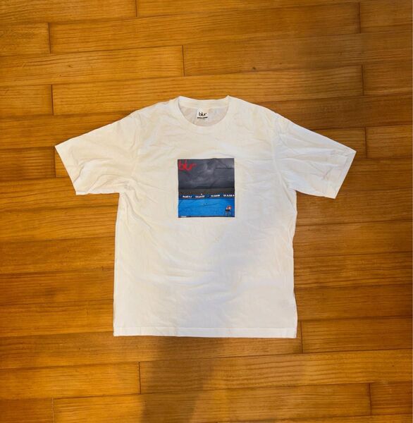 blur XL ホワイト Tシャツ グラフィックプリント GU