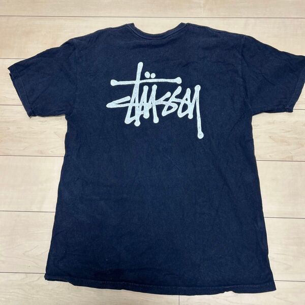 STUSSY ステューシー デカロゴTシャツ 両面プリント プリントTシャツ 黒