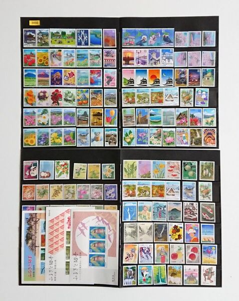額面割れ!未使用記念切手/ファイル収納/全品NH/極上美品/シミシワ無/糊艶良好/ふるさと切手他/額面11,552円№3456