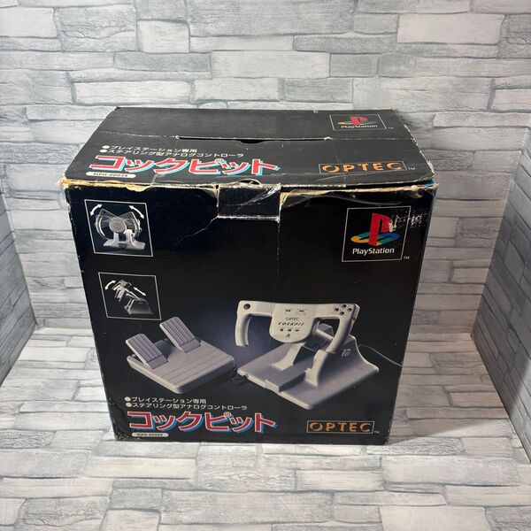 【PS】コックピット (ステアリング型コントローラー)ジャンク品 SLPH-00024 Playstation コントローラー