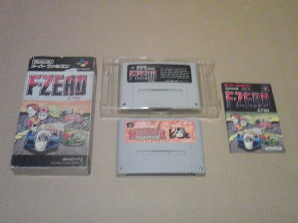 送料込! SFC スーパーファミコン スーファミ 任天堂 F-ZERO エフゼロ 箱・説明書付 & ワイルドトラックス