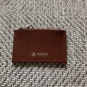 nano・universe レザーコインケース ブラウン