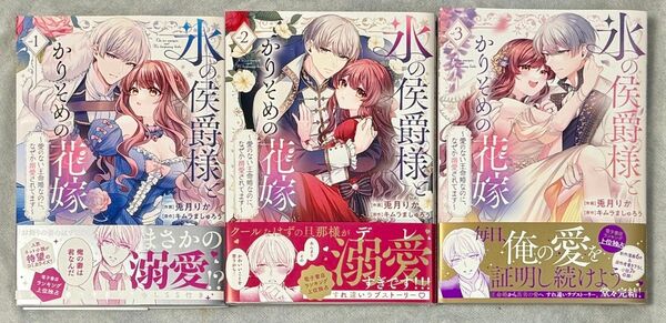 氷の侯爵様とかりそめの花嫁~愛のない王命婚なのに、なぜか溺愛されてます~ 初版 帯付き1巻 新刊 3巻 セット