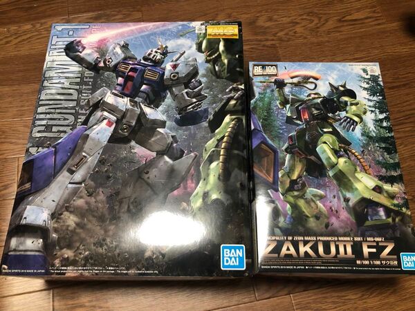 2点セット 未組立 MG ガンダムNT-1 Ver.2.0 + RE/100 ザクⅡ改