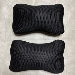 ネックピロー ネッククッション 黒 2個セット メッシュ素材