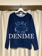 美品！DENIME インディゴスウェット！トレーナー！ドゥニーム_画像1