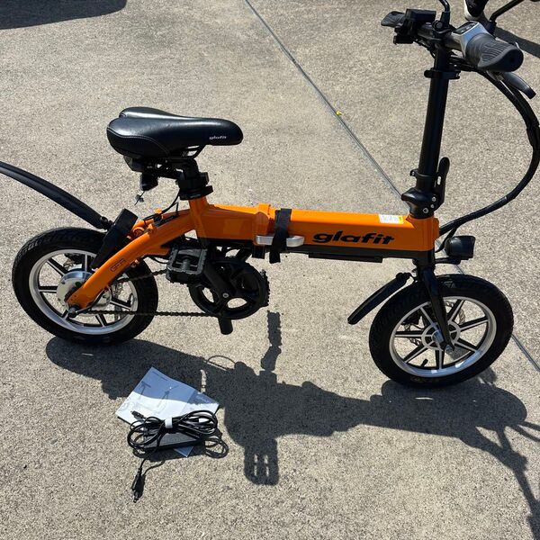 glofit 電動アシスト自転車 オレンジ 折りたたみ へんしんバイク