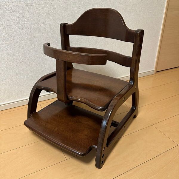 大和屋 すくすくローチェア ダークブラウン【訳あり特価】 ベビーチェア 木製