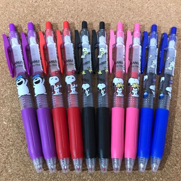 スヌーピー サラサクリップ ボールペン 10本セット