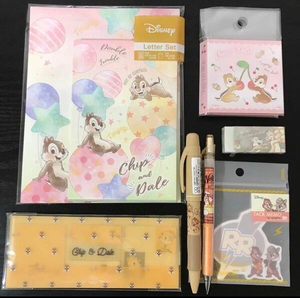 ディズニー チップ&デール 文房具 7点セット