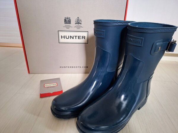 ハンター レインブーツ 長靴 ショート 美品 HUNTER