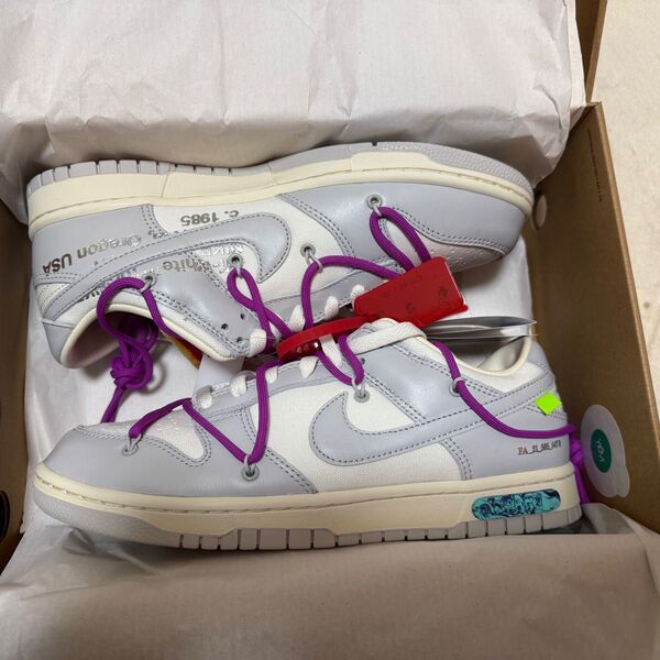 OFF-WHITE × NIKE DUNK LOW 1 OF 50 "45"オフホワイト × ナイキ ダンク 45 27.5㎝