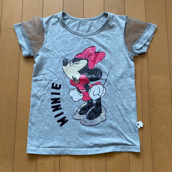 ミニーマウス スパンコール Tシャツ 140