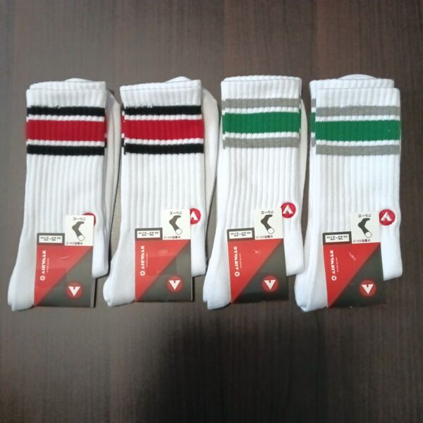 AIRWALK クルー丈ソックス 4足セット 25~27cm