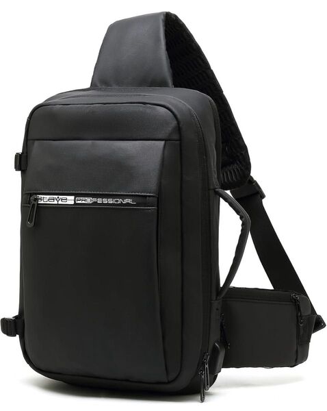 訳あり 新品未使用 メンズバッグ ショルダーバッグ ボディバッグ ブラック ワンショルダー 斜め掛け 人気 防水 A4 3way