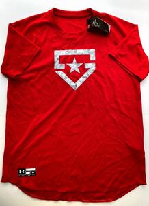  new goods Under Armor ander armour* always ... heat gear men's Baseball tops red MD UNDER ARMOUR